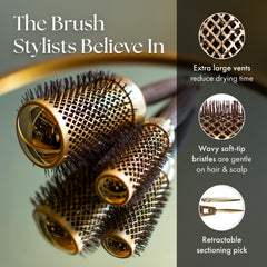 Olivia Garden NanoThermic brush frizz elimination for sleek, polished hair.