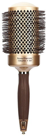 Olivia Garden NT-64 ceramic turbo barrel close-up for fast, even heat.