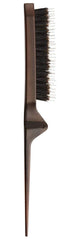 Olivia Garden Style-Up teasing foldable brush closeup highlights boar and ionic bristles for voluminous styling.