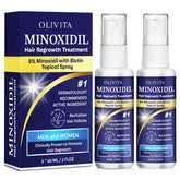 OLIVITA minoxidil spray bottle for easy scalp application and potential hair regrowth.