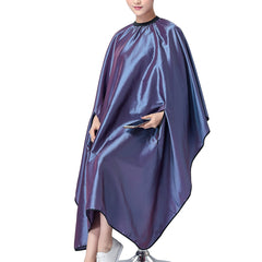 OLizee purple waterproof hair cutting cape front view keeps clothes clean during styling