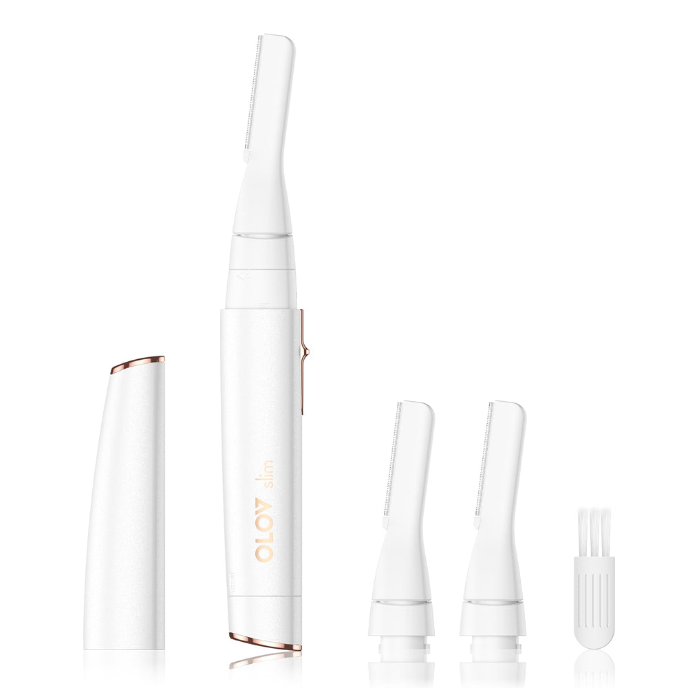 OLOV slim close-up of ultra-thin blades for precise, gentle hair removal