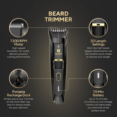 OLOV X trimmer with 20 settings demonstrates versatile length customization.