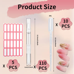 Olutacot empty 3ml cosmetic container transparent for DIY blends.