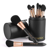 OMANIAC makeup brush set front packaging showing complete professional toolkit for daily use