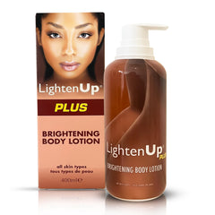 OMIC Lighten-Up lotion bottle front view promotes even skin tone and deep hydration.