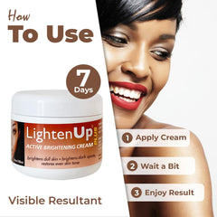 OMIC Lighten-Up Plus texture swirl reveals creamy formula for smooth, hydrated skin.