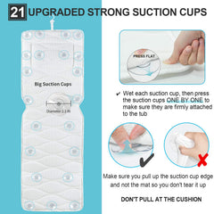 OMYSTYLE Full Body Bath Pillow 5D air mesh provides breathability and quick drying.
