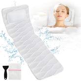 OMYSTYLE Full Body Bath Pillow suction cups secure tub grip for stable support.