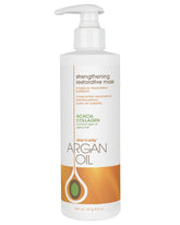 One 'N Only hair mask argan oil bottle shows deep conditioning and color protection.