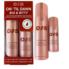 One Size On ’Til Dawn Big & Bitty full-size bottle delivering long-lasting matte hold.