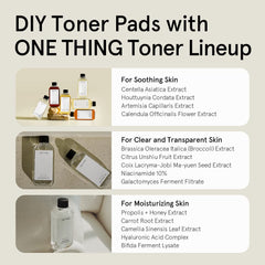 ONE THING Multi Big Pads lid off reveals large cotton pads for DIY toners.