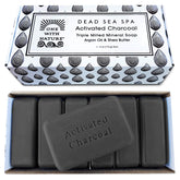 One With Nature charcoal soap gift box 6-pack front view for detoxifying cleansing