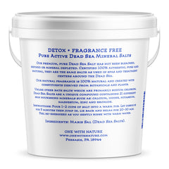 One With Nature Dead Sea Salt bath-scene for a relaxing mineral soak and skin nourishment.
