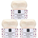 One With Nature Feminine Cleansing Bar 3Pack on display balancing skin pH