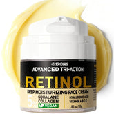 OneHerolabs Retinol Moisturizer jar closeup highlights rich hydration for nightly use.