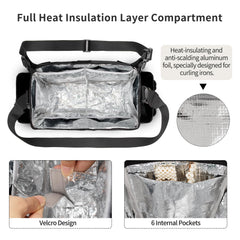 onemoky hairdresser bag exterior pockets for easy tool retrieval during client sessions.