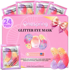 Onespring Eye Masks packaging—a gift-ready skincare gift for pampering use.