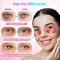 Onespring collagen eye patches close-up showing skin-loving formula