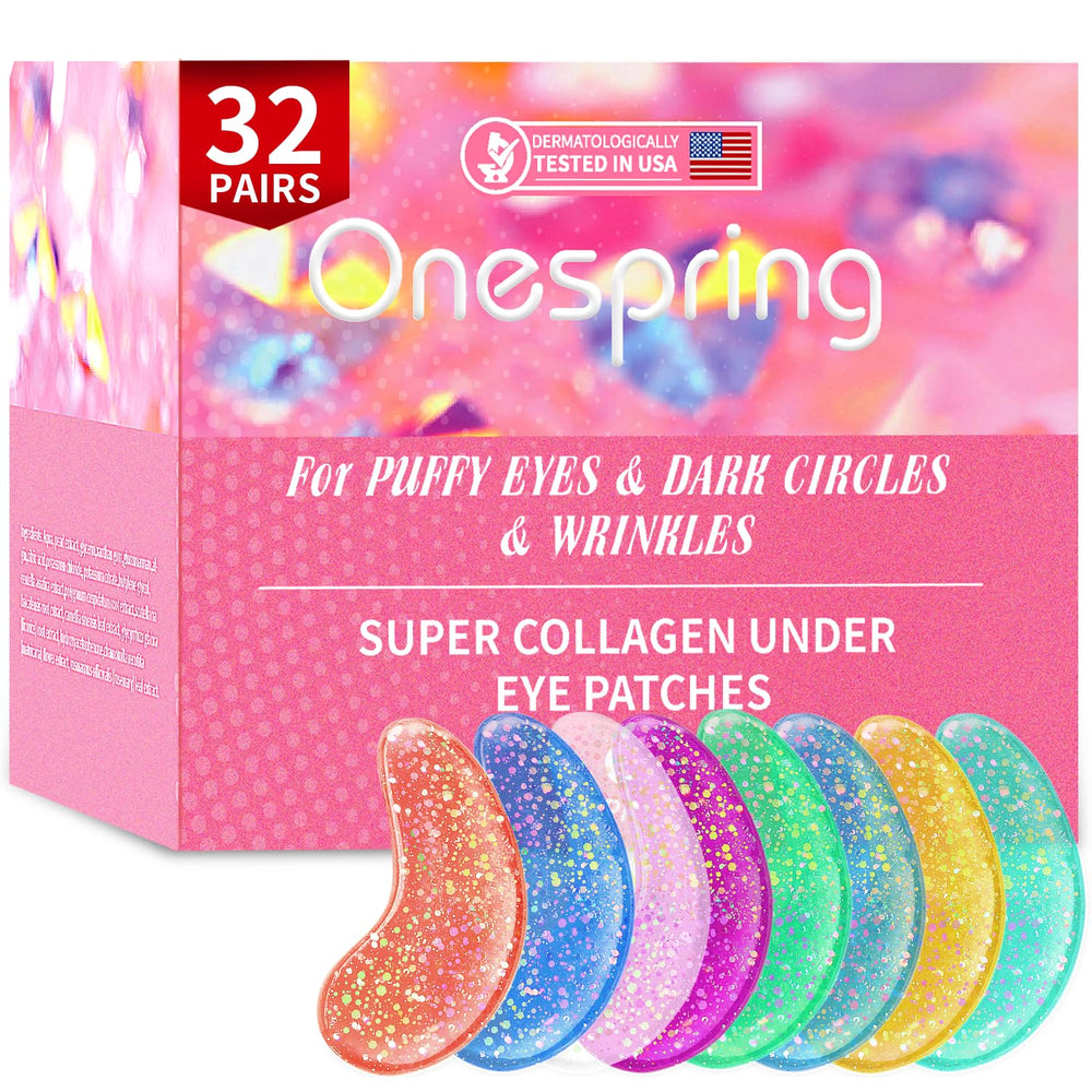 Onespring Under Eye Patches packaging showcases luxurious skincare for gifting.