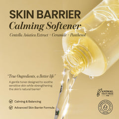 ONGREDIENTS daily toner pump-dispense shows easy, gentle application for sensitive skin.