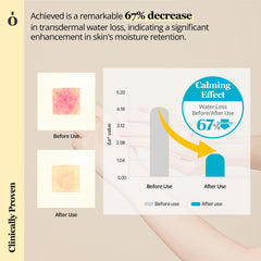 ONGREDIENTS Skin Barrier Calming Lotion texture being spread for lightweight, non-greasy daily use