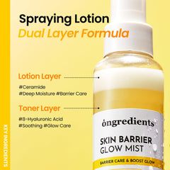ONGREDIENTS Ultra-fine mist spray delivers cooling refreshment during mid-day touch-ups.