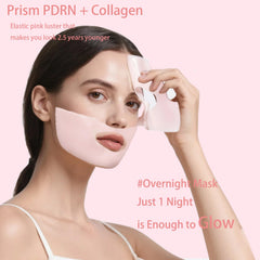 ONMYLOVIN salmon DNA PDRN pink mask shows hydration boost for radiant skin.