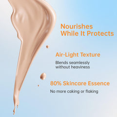 ONSART tinted sunscreen face no white cast highlighting seamless finish