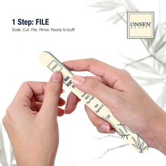 Onsen Secret nail file 120/180 grit double-sided for gentle shaping and smoothing