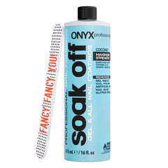 Onyx Professional coconut-scented nail polish remover with nail file for fast polish removal and shaping