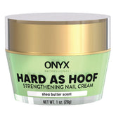 Onyx Professional Hard as Hoof cream jar front nourishes nails with conditioning Shea Butter.