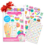 Ooly Sweet Shop tattoos pack front view, vibrant designs for party favors.