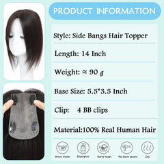 OOPPOO clip-in bangs topper enables easy styling and added volume