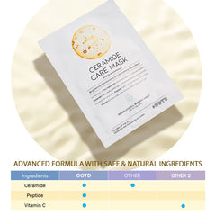OOTD Ceramide Brightening Sheet Mask ingredients highlight ceramides and vitamin C for protection.