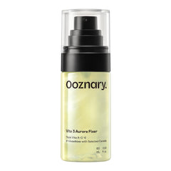 OOZNARY Vita 3 Aurora Toner bottle glows for even tone prep.