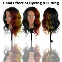 Opini Hair Head demonstrates curling and straightening with 18-inch length.