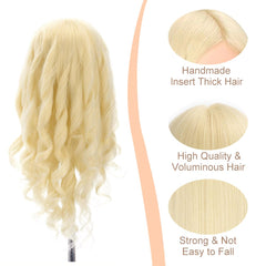 Opini mannequin head shows 26-28 inch hair length for haircut training