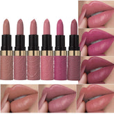 ORANOT 6pc matte lipstick nude swatches showcase versatile long-wear nude shades.