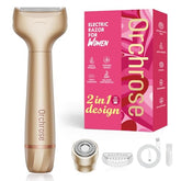 Orchrose electric razor dual-head setup enables versatile grooming for body and face.