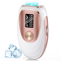 Oreeth IPL laser device rose gold front view for at-home hair removal