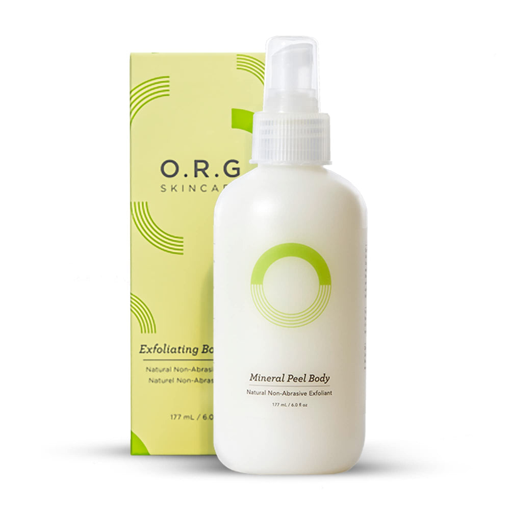 ORG Skincare body scrub deep gel bottle shows gentle exfoliation for smoother skin.