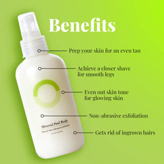ORG Skincare body scrub texture closeup highlights mineral formula for gentle exfoliation.