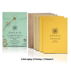 ORGAID Organic Sheet Mask vitamin-c pack enhances brightness and consistent use