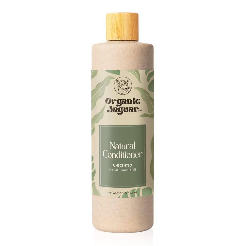 Organic Jaguar conditioner bottle front showing product for all hair types