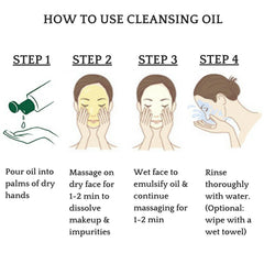 Organys cleansing oil texture close-up highlights silky cleansing action.