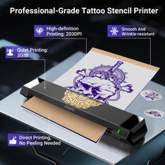 ORGBRO X8 wireless tattoo printer with built-in battery for cable-free sessions