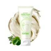 Orien Mugwort Zero Film Cleansing Foam bottle for gentle makeup removal and pore-friendly cleansing.