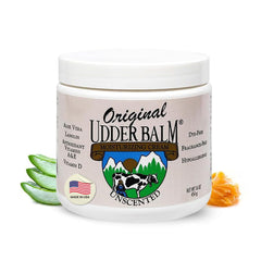 Original Udder Balm unscented jar front view for everyday dry skin relief.