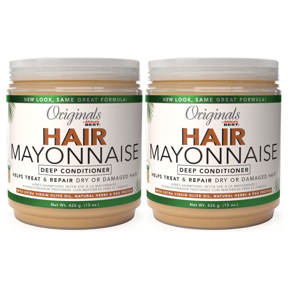 Originals by Africa's Best hair mayonnaise pack two jars for deep conditioning and repair.